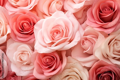 Blush Rose Garden Gradients: Romantic Rose Hue Blend Harmony