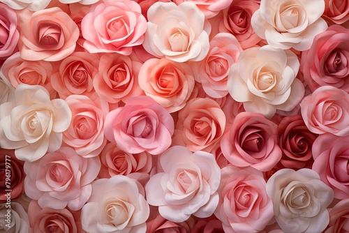 Blush Rose Garden Gradients  Serene Garden Petal Art