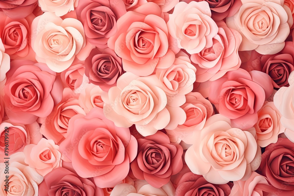 Blush Rose Garden Gradients - Warm Gradient Floral Design Blush Rose Garden Gradients - Warm Gradient Floral Design