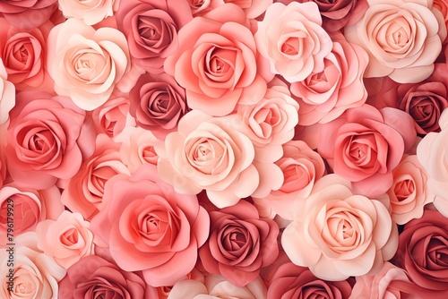 Blush Rose Garden Gradients - Warm Gradient Floral Design