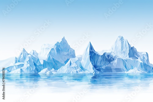 Crystal Clear Arctic Light: Iceberg Gradients Blend