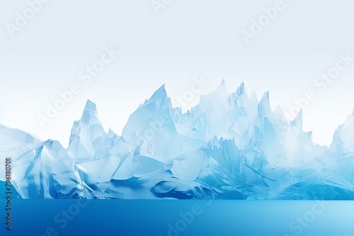 Crystal Clear Iceberg Gradients: Frosty Blue Abstract Majesty