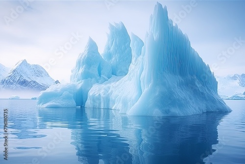 Crystal Clear Iceberg Gradients: Frosty Blue Hues in Nature's Canvas