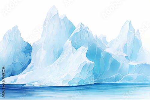 Crystal Clear Iceberg Gradients: Frozen Arctic Color Flow Burst