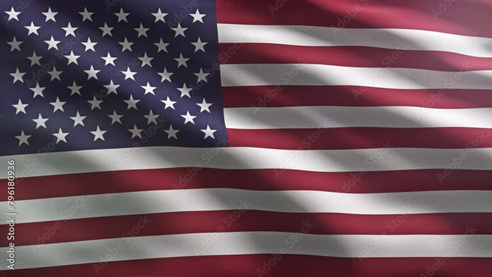 Brandishing the united states flag with fifty stars and thirteen ...