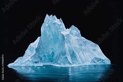 Crystal Clear Iceberg Gradients: Glacial Melt Flow Majesty