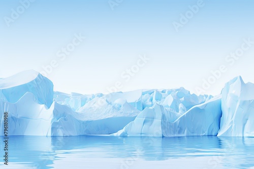 Crystal Clear Iceberg Gradients  Ethereal Fusion of Ice Cap Colors