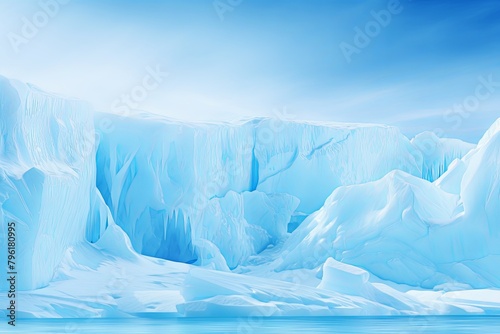 Crystal Clear Iceberg Gradients: Fusion of Ice Cap Colors