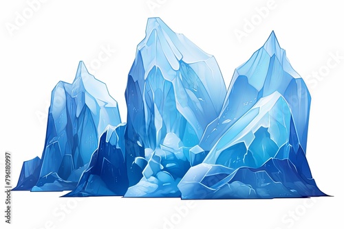 Crystal Clear Iceberg Gradients  Icy Abstract Art Euphoria