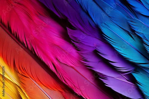 Exotic Bird Feather Gradients: Inspired Wildlife Beauty