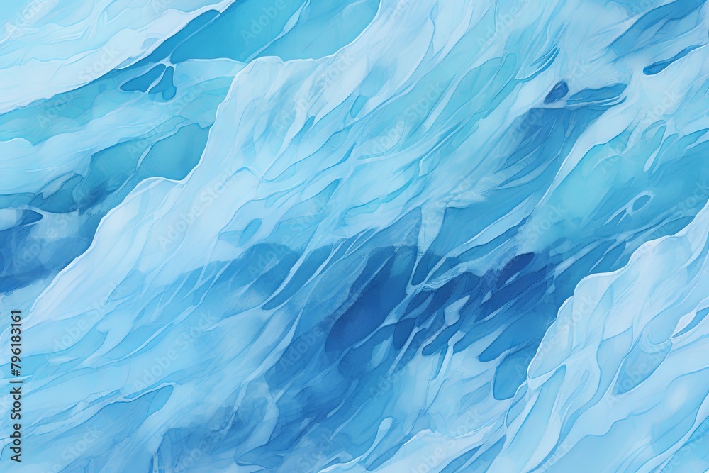 Glacial Ice Melting Gradients: Chilly Aqua Fadescape Glacial Ice Melting Gradients: Chilly Aqua Fadescape