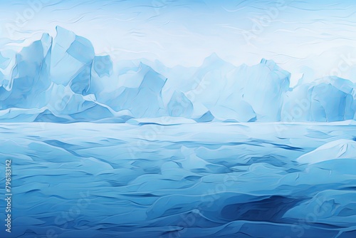 Glacial Ice Melting Gradients - Cool Blue Transitions