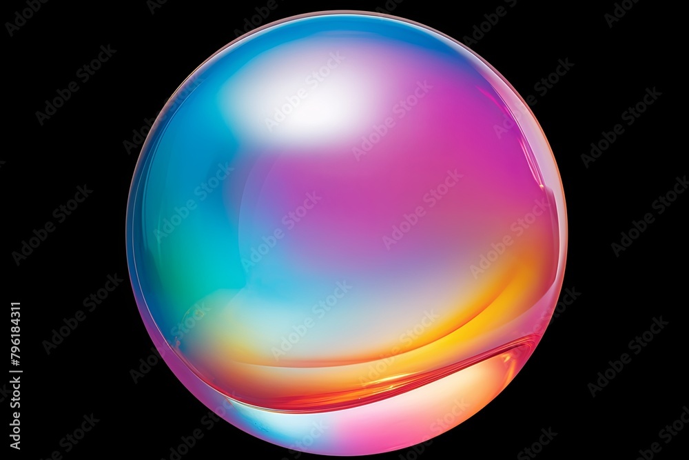 Iridescent Soap Bubble Gradients: Vibrant Rainbow Spectrum Splash