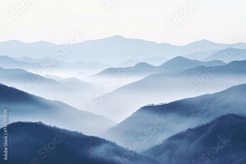 Misty Highland Gradient Moods: Dawn Light Infusion on Hills © Michael