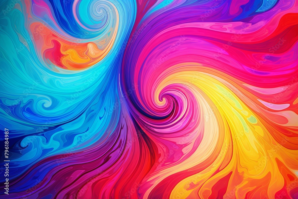 Psychedelic Acid Swirls: Abstract Gradients in Wash Effects