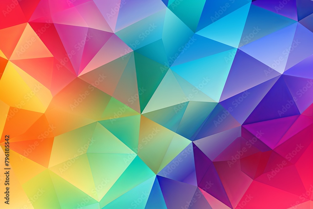 Rainbow Prism Gradient Effects - Multicolor Gradient Poster Burst