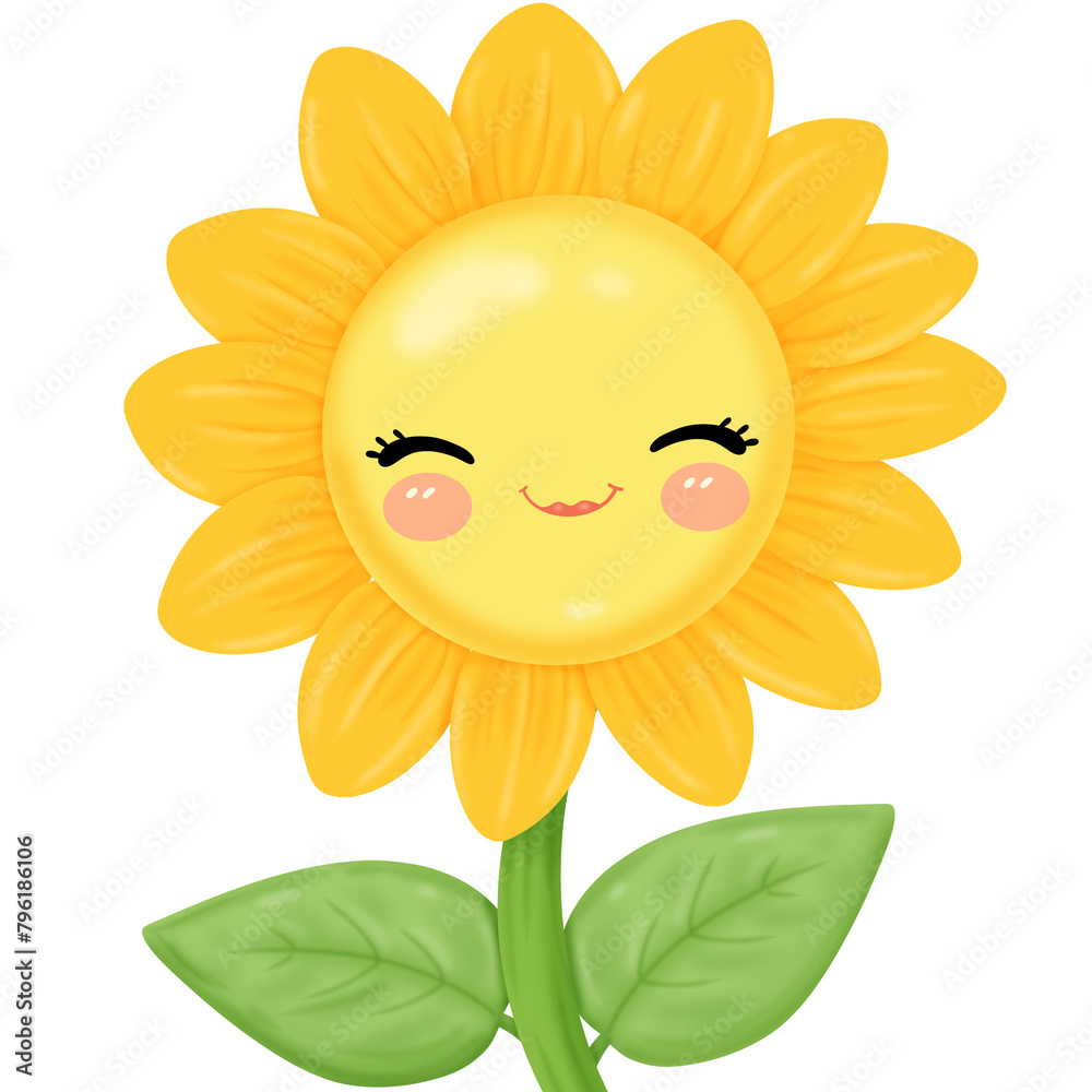 Sun flower cartoon