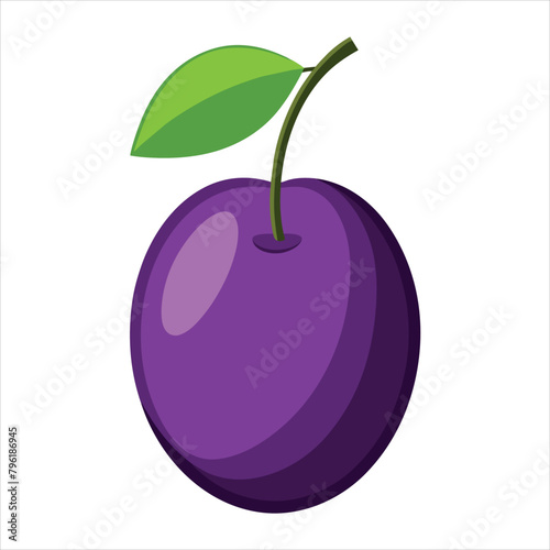 colorful illustration of plum