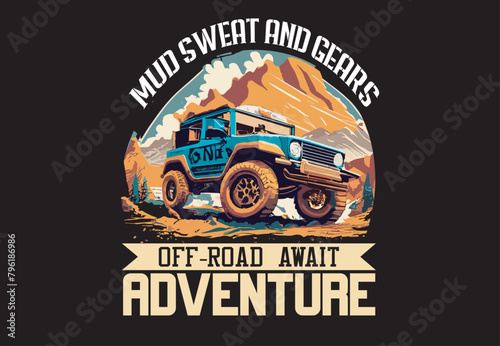 Gradient off-road logo template