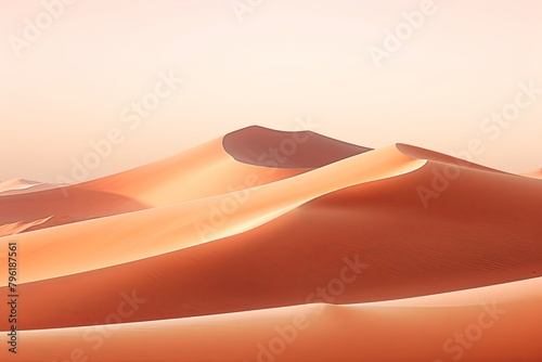 Sahara Sand Dune Gradients  Serene Sand Landscapes Evolution.