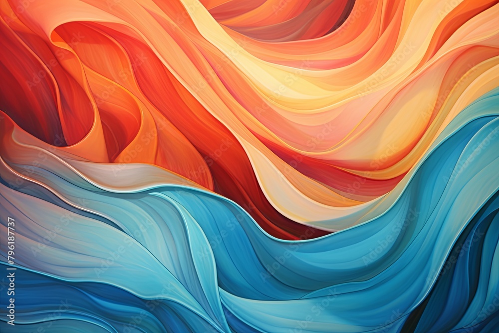 Shimmering Heatwave Gradients - Radiant Heat Color Flow Art