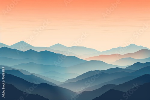 Smokey Mountain Range Gradients: Soft Hillside Vibes © Michael
