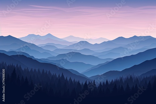 Smokey Mountain Range Gradients Soft Peak - Web Design Inspiration