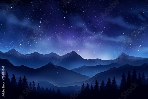 Starry Night Sky Gradients: A Night Sky of Wonder