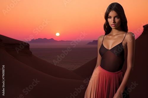 Sultry Desert Twilight Gradients: Warm Evening Fashion Glow