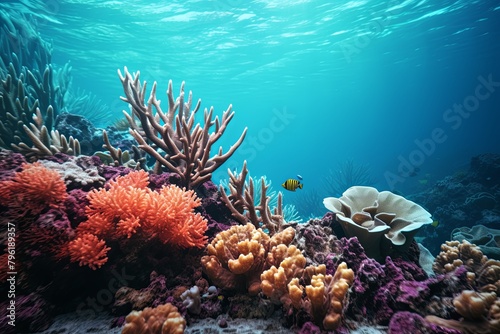 Underwater Reef Coral Gradients: Deep Sea Gradient Textures Dive