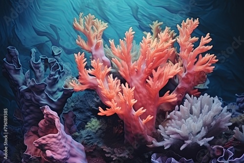 Exotic Marine Gradients: Underwater Reef Coral Delights © Michael