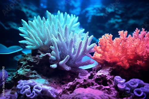 Oceanic Coral Glow: Seamless Underwater Reef Gradients