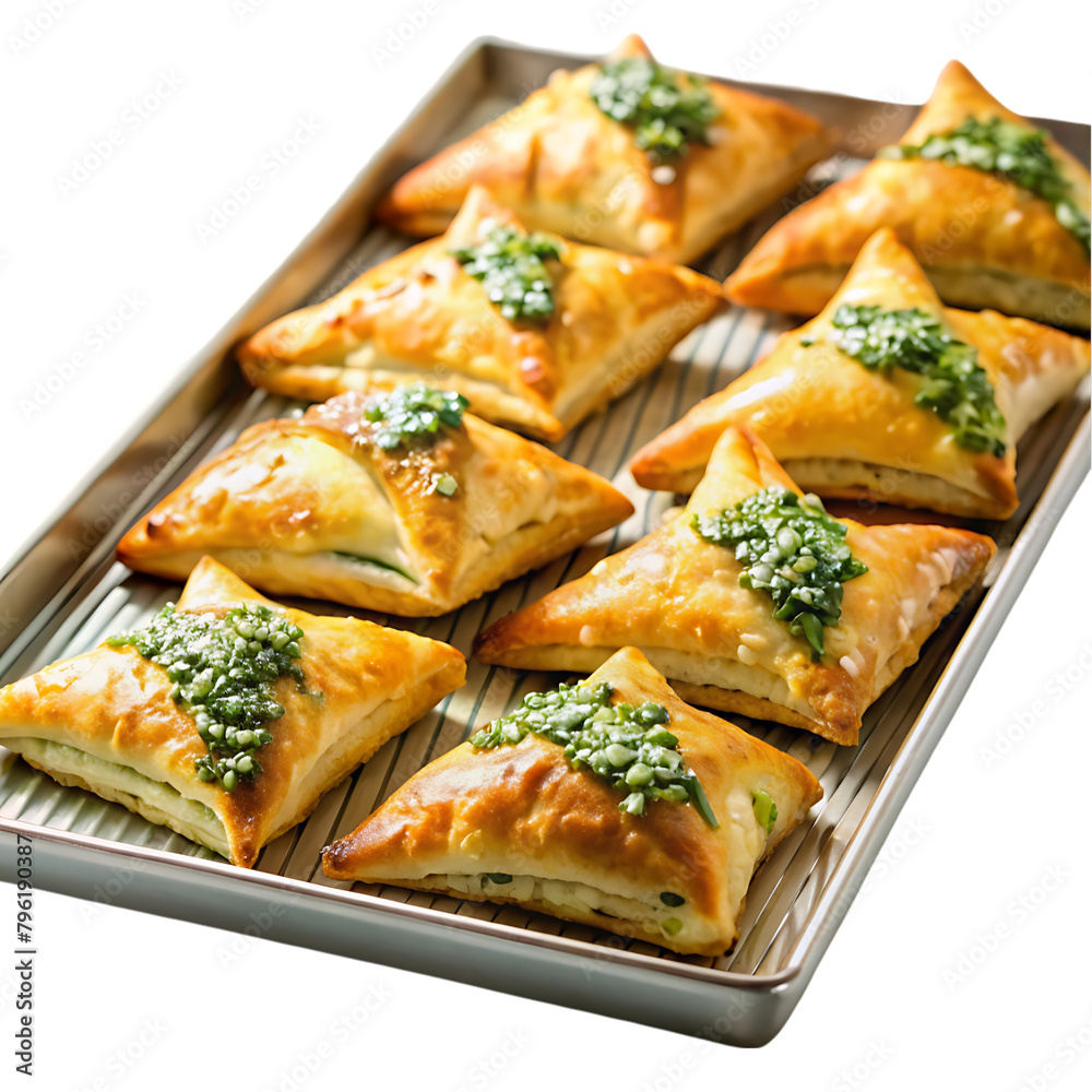 tray of savory spinach and feta cheese tray of savory spinach and feta cheese
