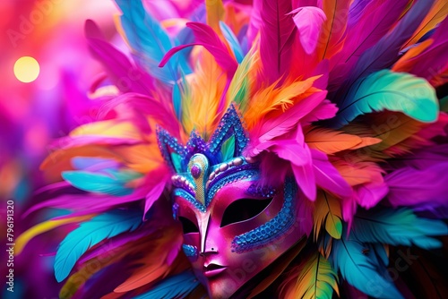 Vibrant Carnival Parade Gradients: Energetic Festival Colors Explosion. © Michael