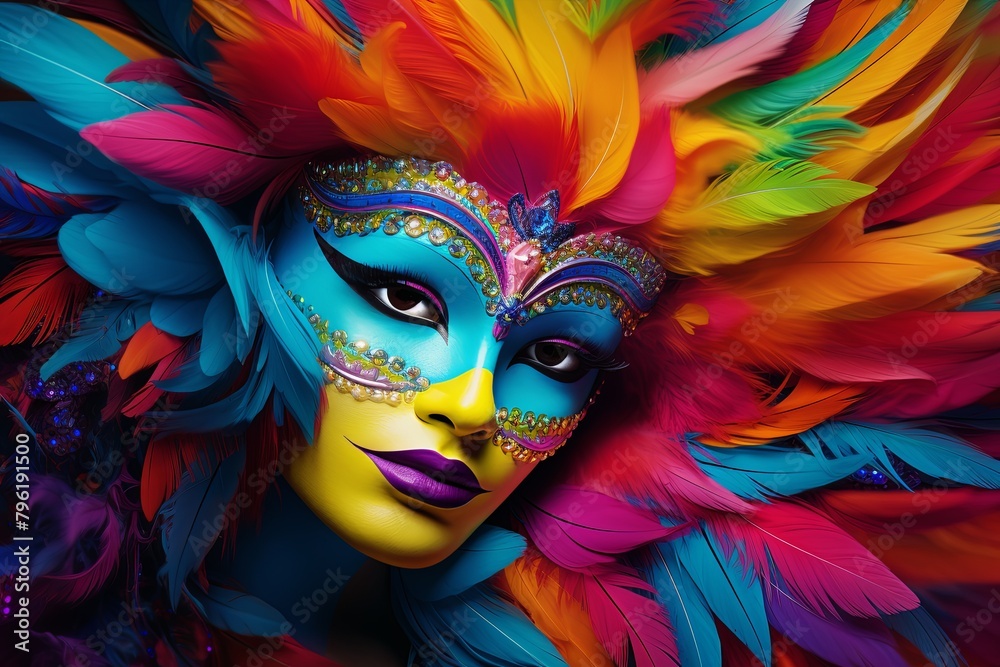 Vibrant Carnival Parade Gradients: Festive Drumbeat Colors Bursting