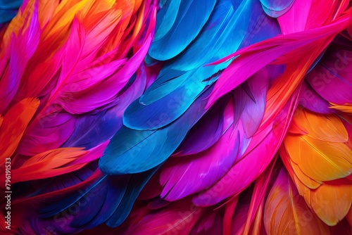 Mesmerizing Feathers: Vibrant Carnival Parade Gradients