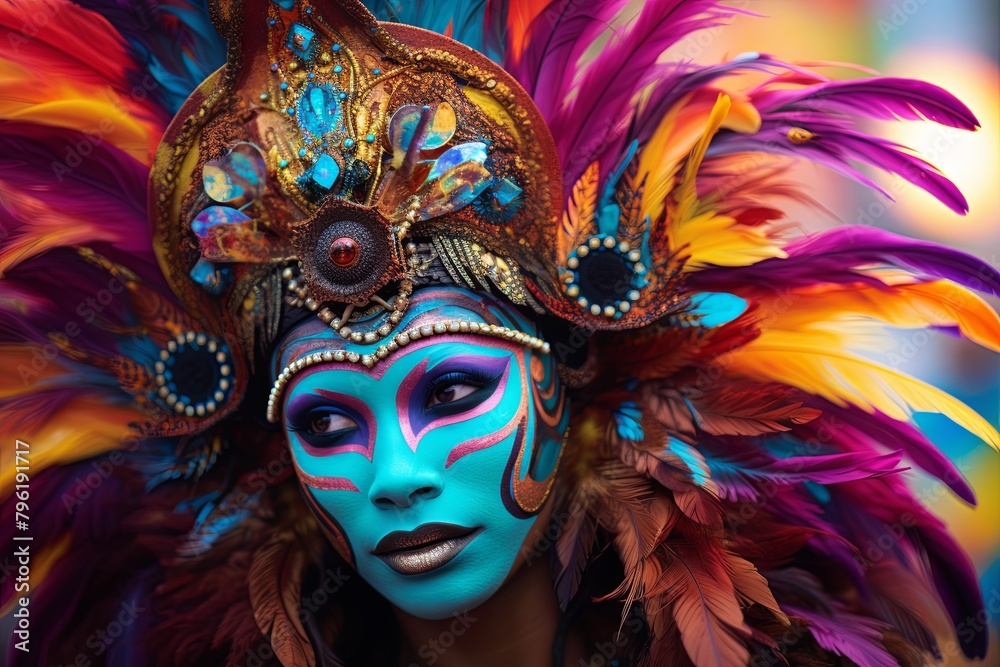 Vibrant Carnival Parade Gradients: Lively Cultural Festivity Celebration