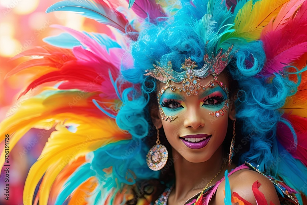 Vibrant Carnival Parade Gradients: Lively Street Party Hues in Heart