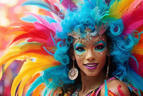Vibrant Carnival Parade Gradients: Lively Street Party Hues in Heart
