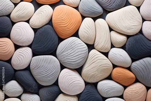 Zen Garden Stone Gradients: Serene Texture Art of Soothing Stones