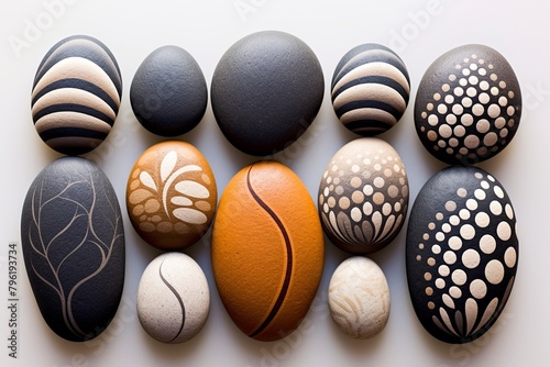 Zen Garden Stone Gradients: Serene Zen Pebble Art Design