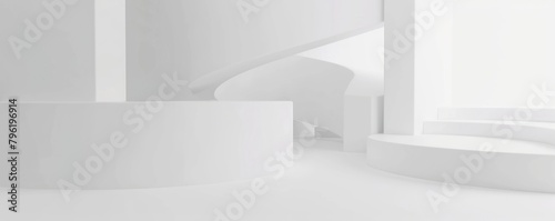 White 3-dimensional abstract background and wallpaper