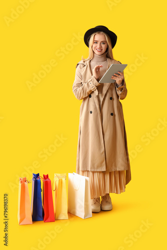 Young woman with modern tab...