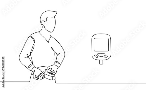 Man giving an injection