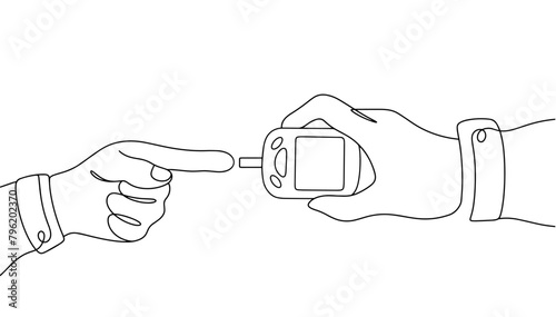 Glucometer and hands