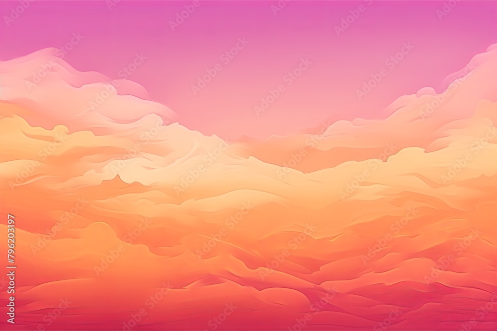 Amber Sunset Cloud Gradients: Trendy Banner with Vivid Flow