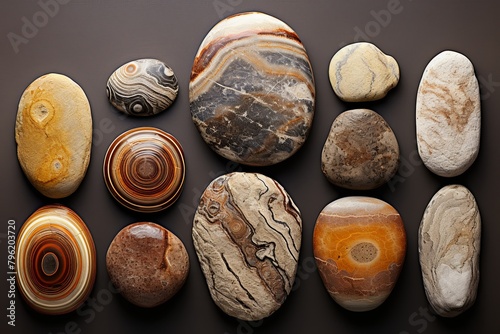Ancient Fossil Stone Gradients: Petrified Rock Art Creation photo