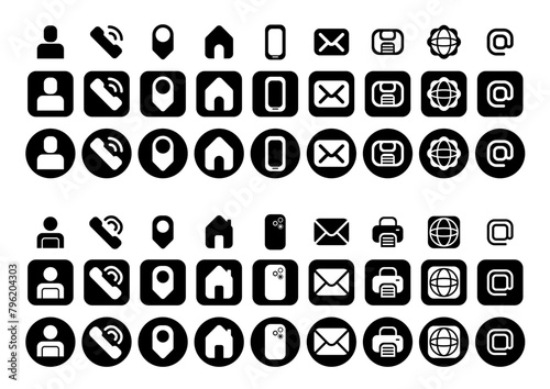 icones vectorielles communication entreprise