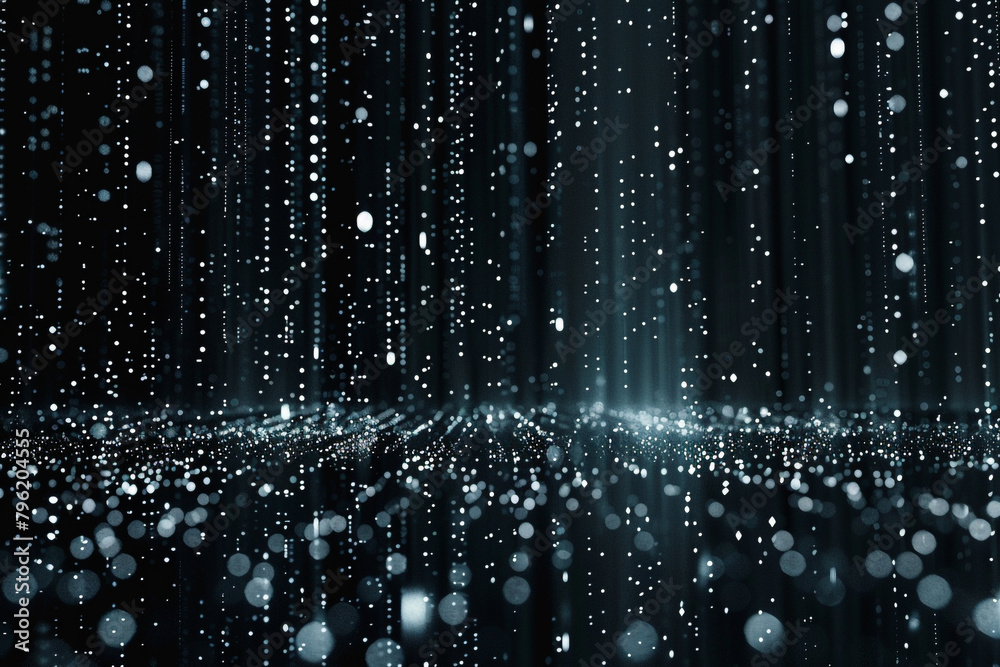 The stark black background serving as a backdrop for the intricate dance of ones and zeros symbolizing digital technology The stark black background serving as a backdrop for the intricate dance of ones and zeros symbolizing digital technology