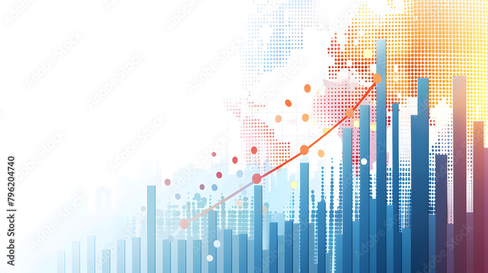 economic growth layers rising trend line with dots over cityscape all under soft gradient visual effect is informative aesthetically pleasing idea presentations financial analysis educational material economic growth layers rising trend line with dots over cityscape all under soft gradient visual effect is informative aesthetically pleasing idea presentations financial analysis educational material